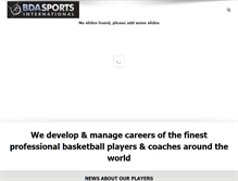 Tablet Screenshot of bdasportsinternational.com